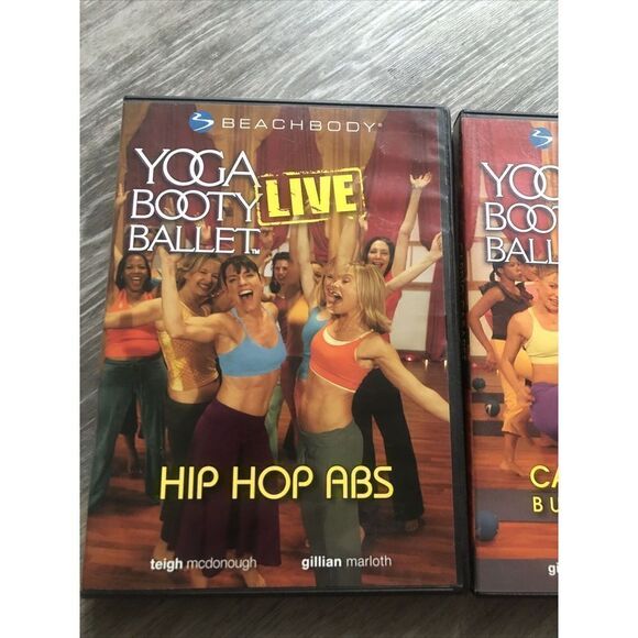 2 Yoga Booty Ballet workout exercise fitness DVD lot Hip hop abs & Cardio Cabare - Picture 3 of 10